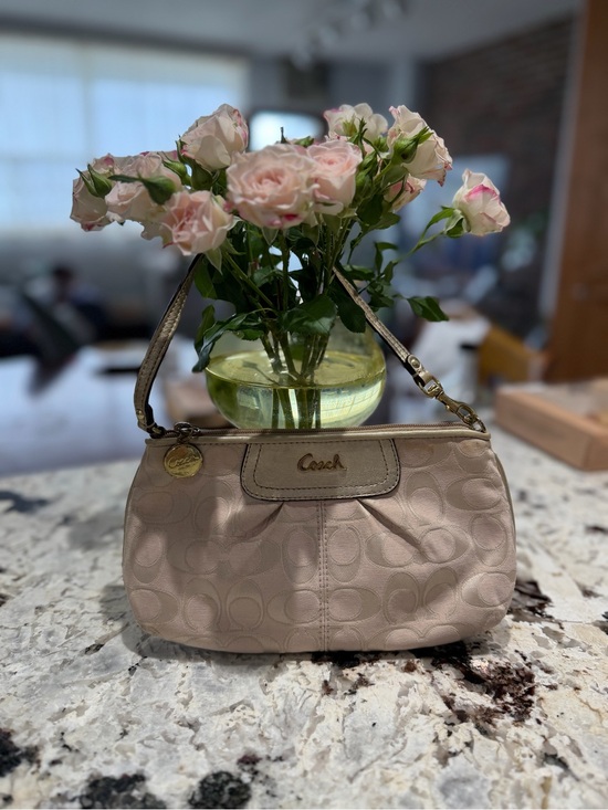 Coach Handbags - Y2K Coach Mini Shoulder Bag in Blush Beige with Gold Hardware vintage